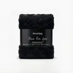 Sleeptime Dekbedovertrek Faux Fur Syon Zwart