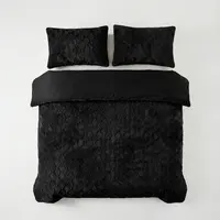 Sleeptime Dekbedovertrek Faux Fur Syon Zwart
