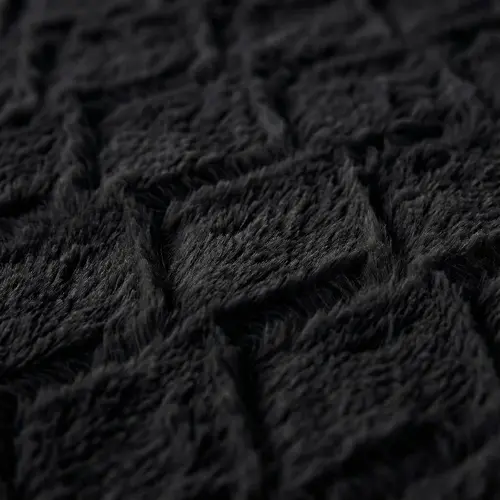 Sleeptime Dekbedovertrek Faux Fur Syon Zwart