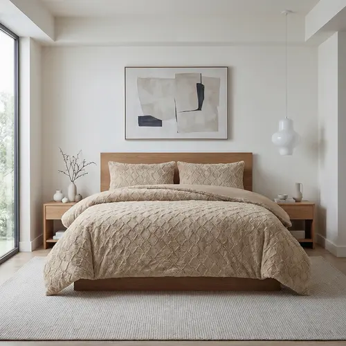 Sleeptime Dekbedovertrek Faux Fur Syon Taupe