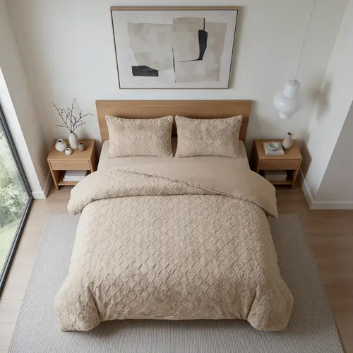 Sleeptime Dekbedovertrek Faux Fur Syon Taupe