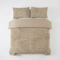 Sleeptime Dekbedovertrek Faux Fur Syon Taupe