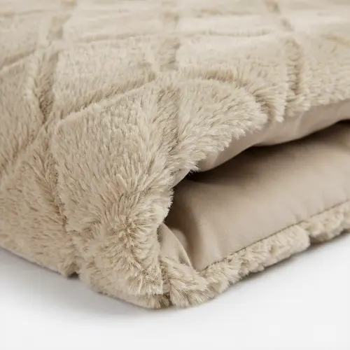 Sleeptime Dekbedovertrek Faux Fur Syon Taupe