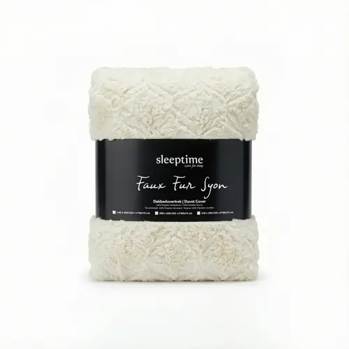 Sleeptime Dekbedovertrek Faux Fur Syon Crème