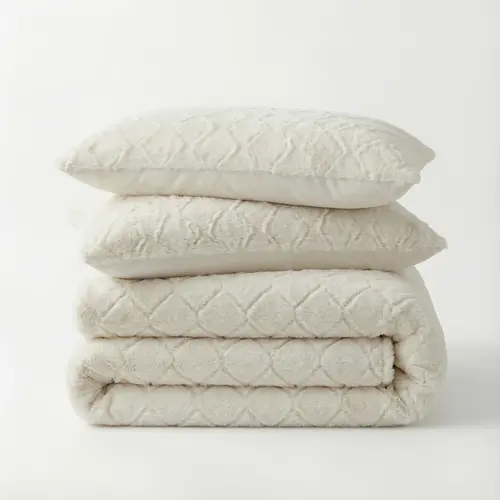 Sleeptime Dekbedovertrek Faux Fur Syon Crème