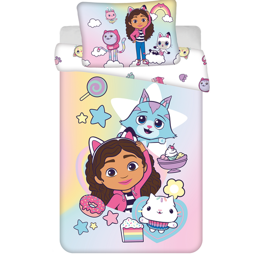 Gabby's Poppenhuis BABY / Peuter dekbedovertrek Sugar Dream - 135 x 100 + 40 x 60 cm - Katoen