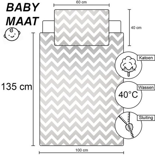 Gabby's Poppenhuis BABY / Peuter dekbedovertrek Sugar Dream - 135 x 100 + 40 x 60 cm - Katoen