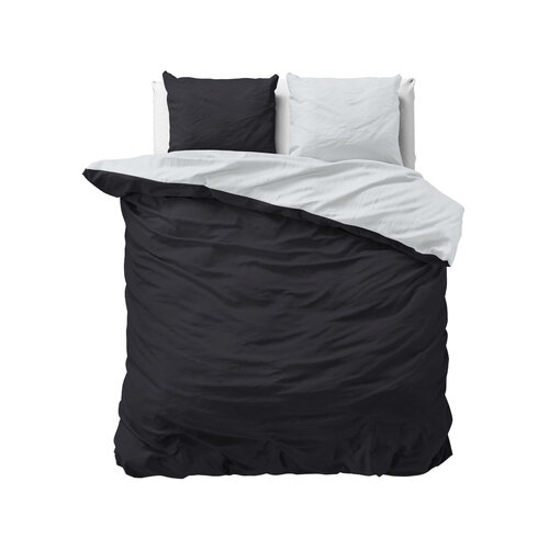 Sleeptime Dekbedovertrek Twin Face Wit/Zwart