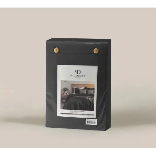 Primaviera DeLuxe Dekbedovertrek Waffle Antraciet 1 00% katoen