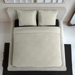 Primaviera DeLuxe Dekbedovertrek  Waffle Beige 1 00% katoen