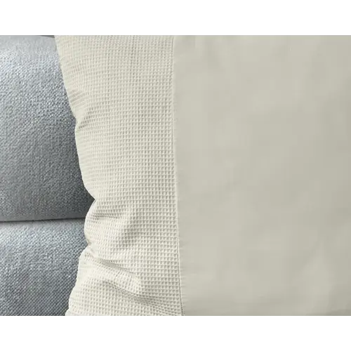 Primaviera DeLuxe Dekbedovertrek  Waffle Beige 1 00% katoen