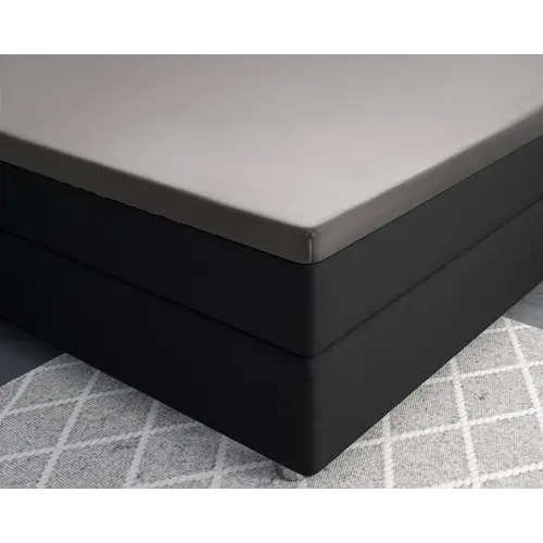 Primaviera DeLuxe Topper Satijn Hoeslaken Grijs