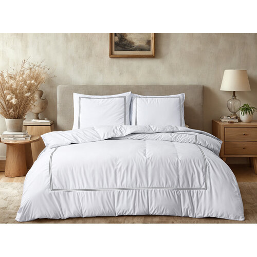 Primaviera DeLuxe Dekbedovertrek Brata Wit Wit - 100% Katoen Percale