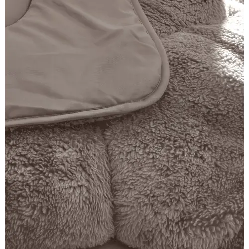 Sleeptime Lazy Dekbed Teddy Taupe/Grijs - Met Kussensloop