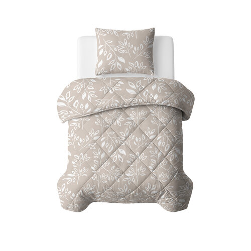 Sleeptime Lazy Dekbed Neva Taupe/Zand Met Kussensloop