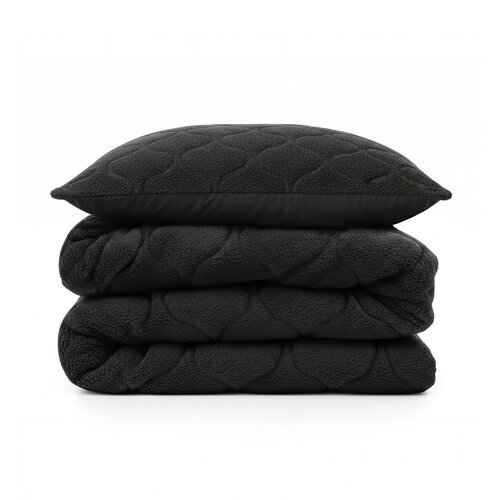 Sleeptime Lazy Dekbed Teddy Zwart Met Luxe Kussensloop