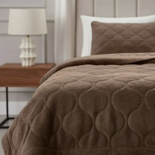 Sleeptime Lazy Dekbed Teddy Taupe/Bruin Met Kussensloop