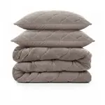 Sleeptime Lazy Dekbed Teddy Taupe/Grijs Met Kussensloop