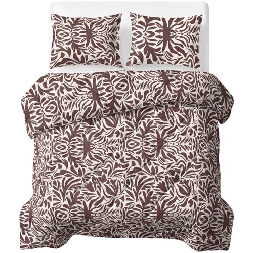 Sleeptime Lazy Dekbed Denzo Rood/Bruin Met Kussensloop