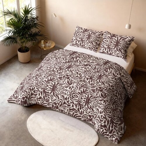 Sleeptime Lazy Dekbed Denzo Rood/Bruin Met Kussensloop