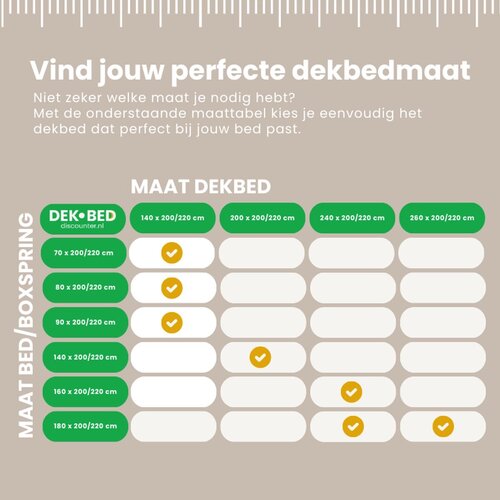 Sleeptime Lazy Dekbed Kello Taupe/Zand Met Kussensloop