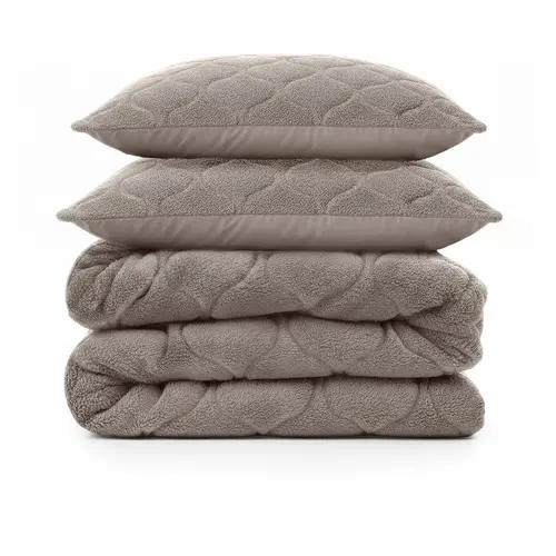 Sleeptime Lazy Dekbed Teddy Taupe/Grijs