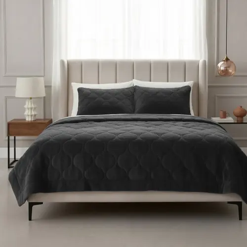 Sleeptime Lazy Dekbed Teddy Zwart