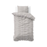 Sleeptime Dekbedovertrek Pinstripe Taupe