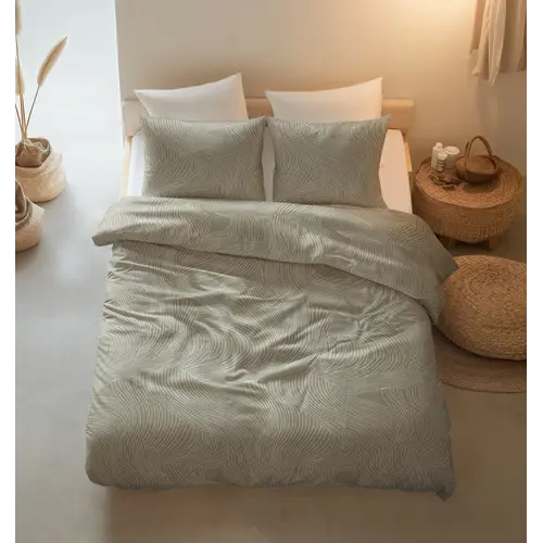 Sleeptime Dekbedovertrek Ripple Taupe
