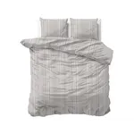 Sleeptime Dekbedovertrek Pinstripe Taupe