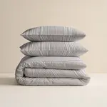 Sleeptime Dekbedovertrek Pinstripe Taupe