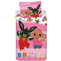 Bing Bunny Dekbedovertrek Playing Together - 140 x 200 cm / 70 x 90 cm - Katoen