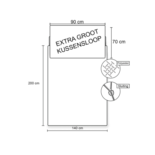 Gabby's poppenhuis Dekbedovertrek Rainbow Party - 140 x 200 cm / 70 x 90 cm - Polyester