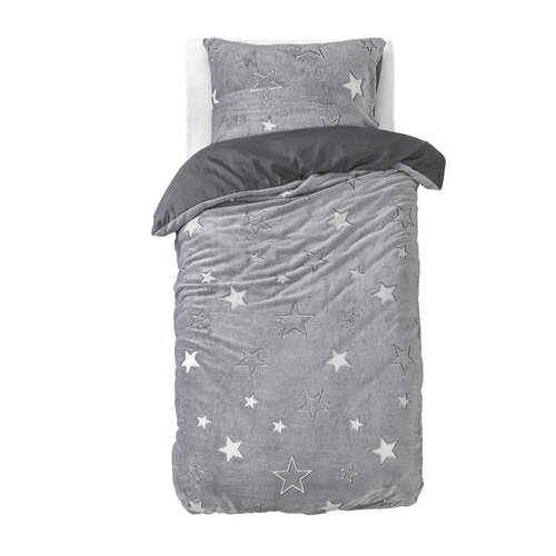Sleeptime Dekbedovertrek Kids Glow in the dark Stars Grijs