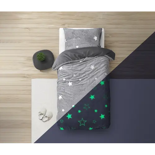 Sleeptime Dekbedovertrek Kids Glow in the dark Stars Grijs
