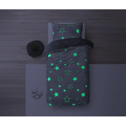 Sleeptime Dekbedovertrek Kids Glow in the dark Stars Grijs