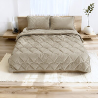 Sleeptime Lazy Dekbed Velvet Taupe/Grijs Met Kussenslopen