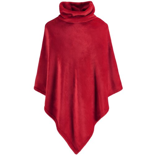 Moodit Poncho Fleece, Robijn Rood - 80 x 80 cm - Polyester