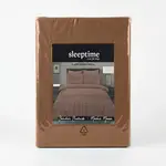 Sleeptime Dekbedovertrek Border Pintuck Mocha Moose