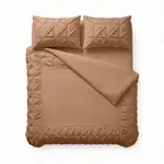 Sleeptime Dekbedovertrek Border Pintuck Mocha Moose