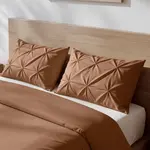Sleeptime Dekbedovertrek Border Pintuck Mocha Moose