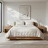 Sleeptime Dekbedovertrek Border Pintuck Beige
