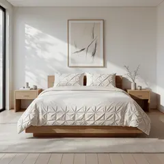 Sleeptime Dekbedovertrek Border Pintuck Beige