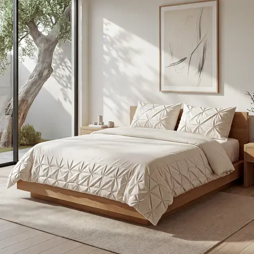 Sleeptime Dekbedovertrek Border Pintuck Beige