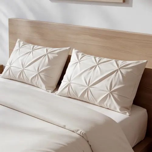 Sleeptime Dekbedovertrek Border Pintuck Beige