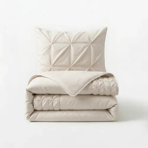 Sleeptime Dekbedovertrek Border Pintuck Beige