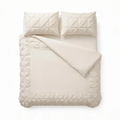 Sleeptime Dekbedovertrek Border Pintuck Beige