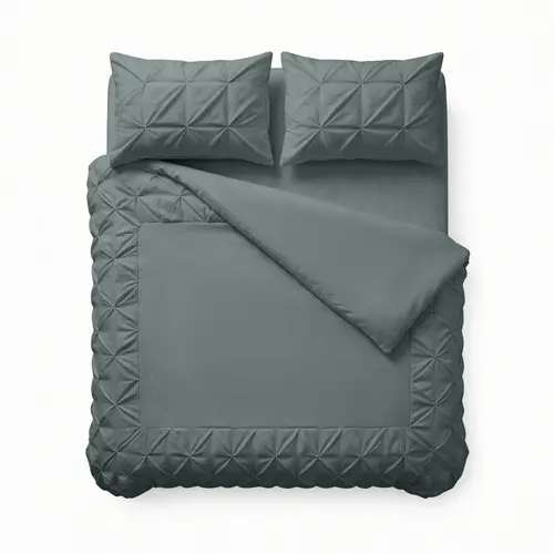 Sleeptime Dekbedovertrek Border Pintuck Groen