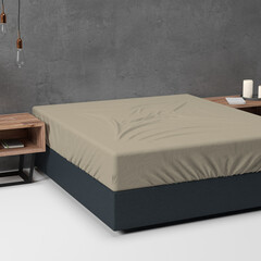 Sleeptime Flanel Basic Hoeslaken Taupe 180 x 200