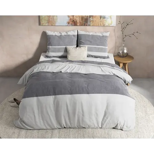 Dreamhouse Dekbedovertrek Flanel Skylar Anthracite 240 x 220